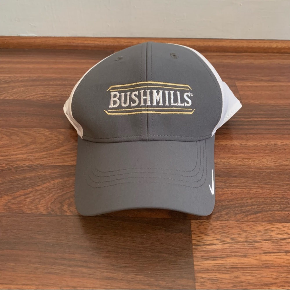Nike Legacy 91 Dri-FIT hat with a Bushmills Irish Whiskey logo Grey White
